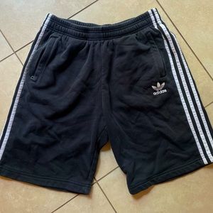 Adidas Men’s Black 3 Stripe Shorts Size Medium